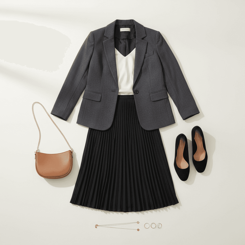 С чем носить чёрную юбку миди: идеи сочетаний для женщин