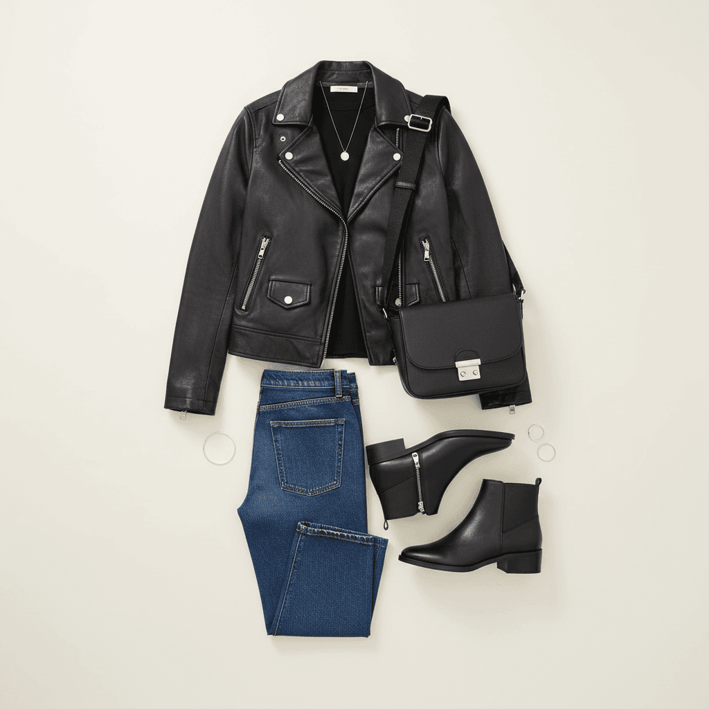 С чем носить кожаную куртку: идеи сочетаний для женщин