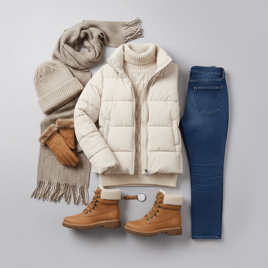С чем носить пуховик: идеи сочетаний для женщин